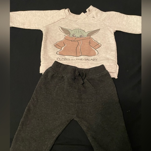 Baby Boys' 2pc Star Wars Baby Yoda
Long Sleeve Fleece Top and Bottom Set -
Gray - Picture 2 of 6